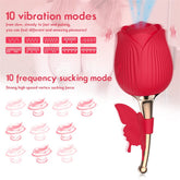 Vibrador vaginal con forma de rosa para estimular el punto G, juguetes sexuales para mujeres